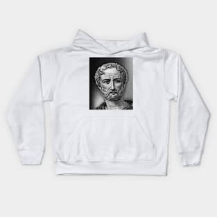 Cayo Plinio Segundo Black And White Portrait | Cayo Plinio Segundo Artwork 4 Kids Hoodie